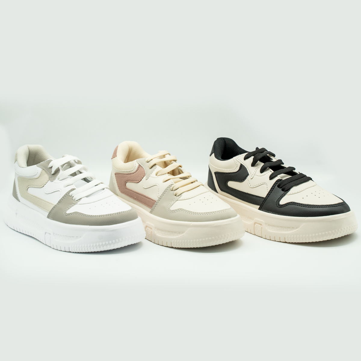 Tenis Urban Chic Plataforma | Negro/ Latte -820