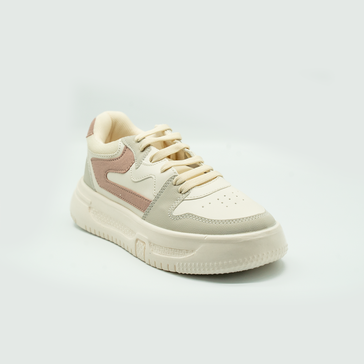Tenis Urban Chic Plataforma | Blanco/ Gris -820