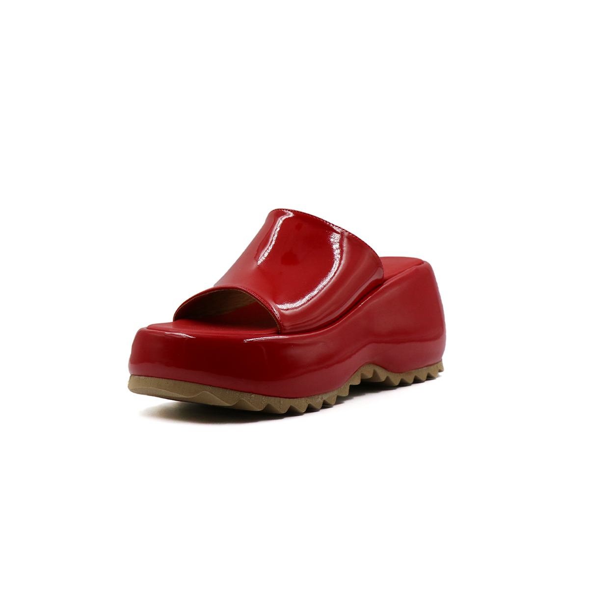 Sandalia Casual De Plataforma Corrida Ch Rojo -53