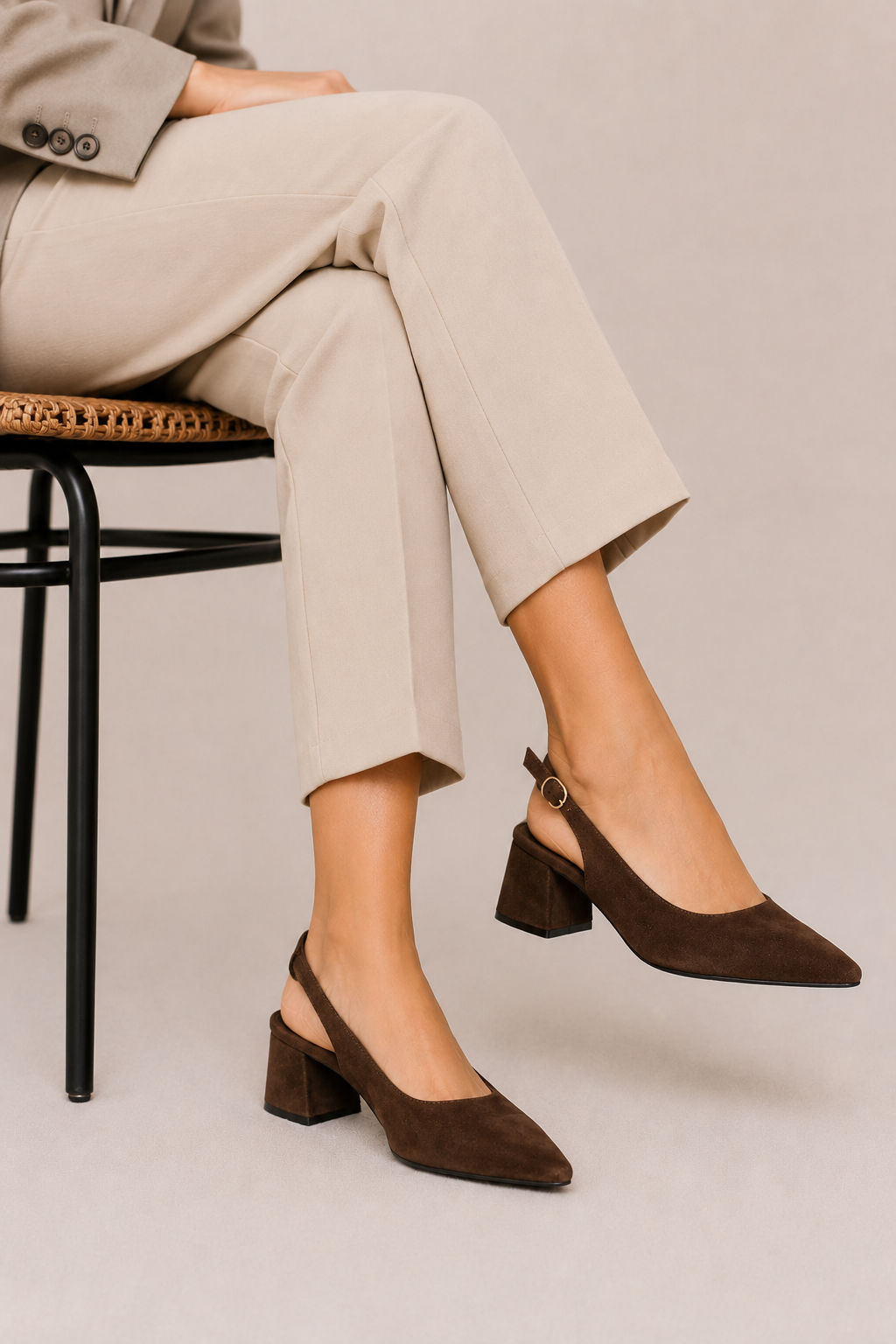 Zapatilla Slingback Cafe Destalonado -13