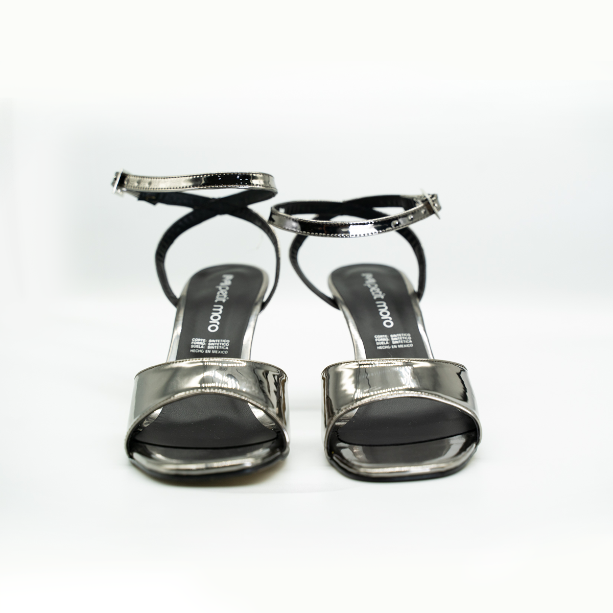 Zapatilla Abierta Tacon Delgado Con Pulsera -Inox-25