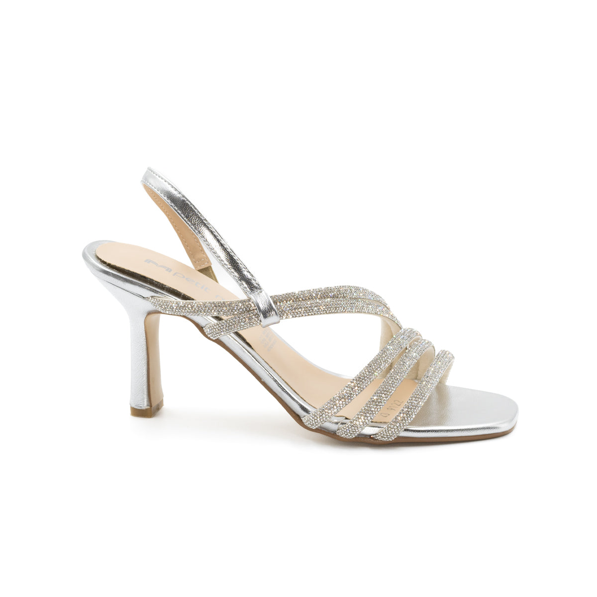 Sandalia Elegante de tacón bajo Para Dama - Plata -22