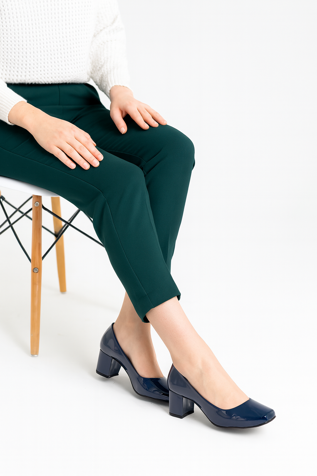 Zapato de charol cuadrado — elegancia, comodidad y estilo atemporal-Marino-98