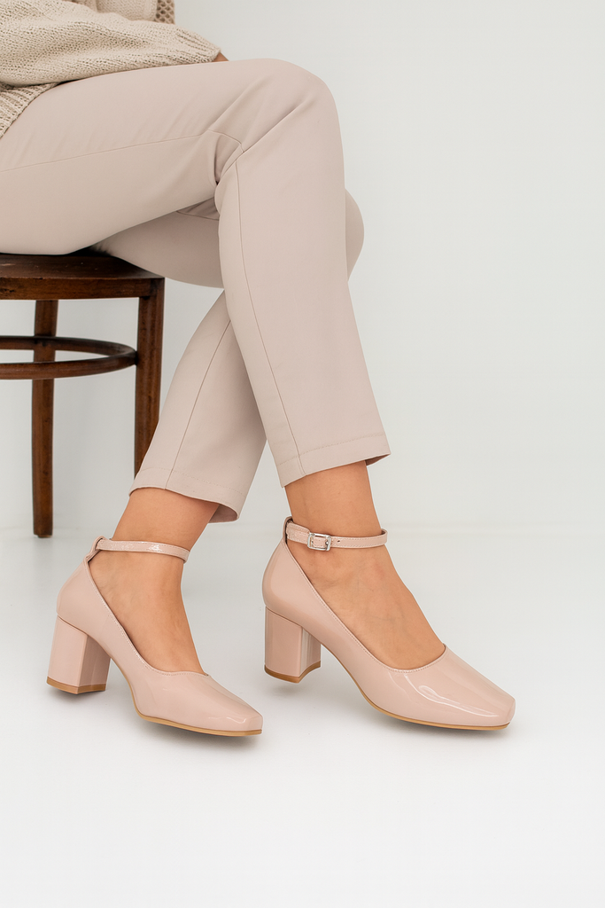 Zapatilla de charol con pulsera ajustable-Charol maquillaje -96