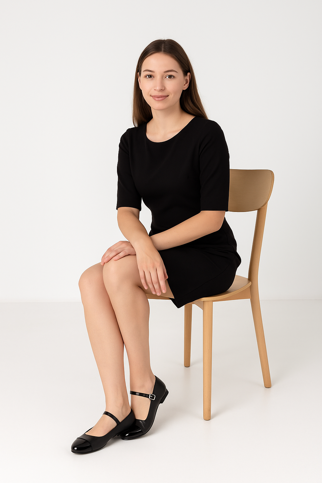 Valerina Con Tacon Bajito Comoda Negro-60