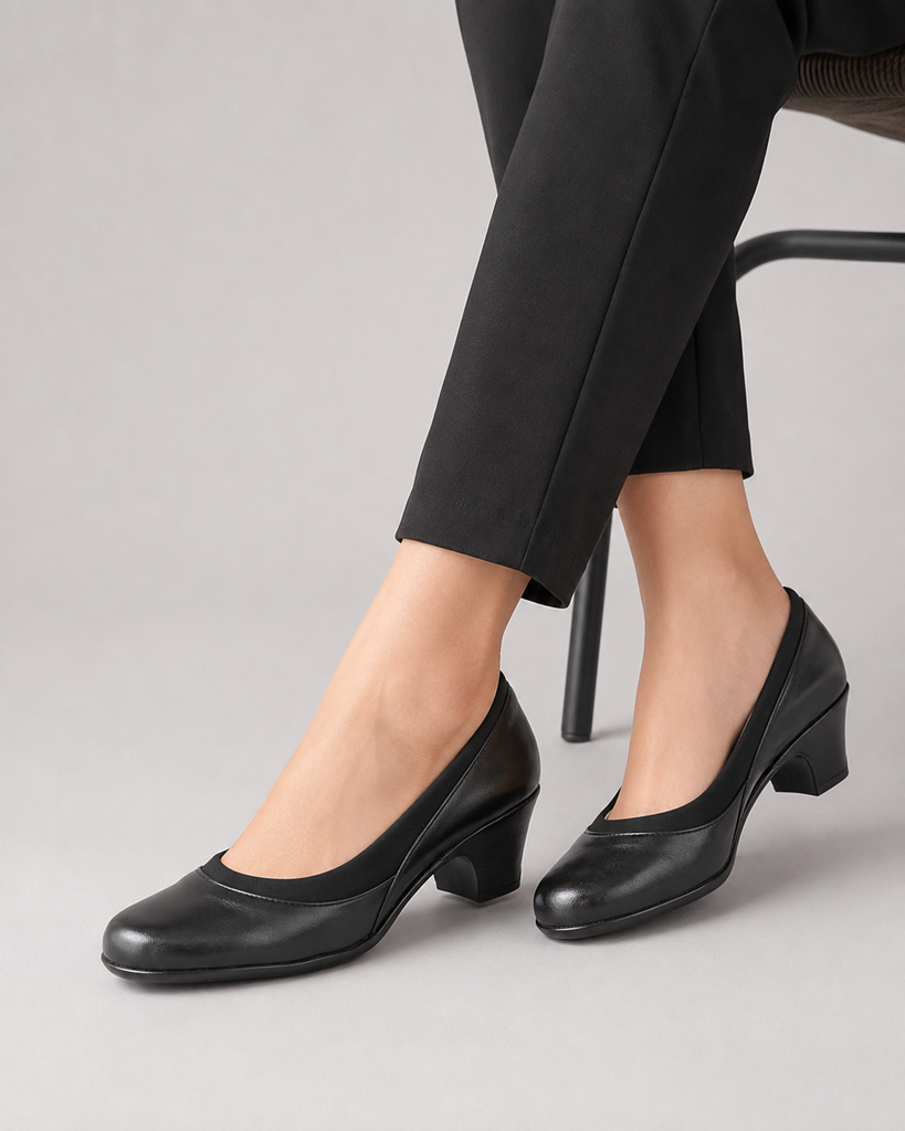 Zapato Confort Tacón Bajito para Mujer | Negro 00