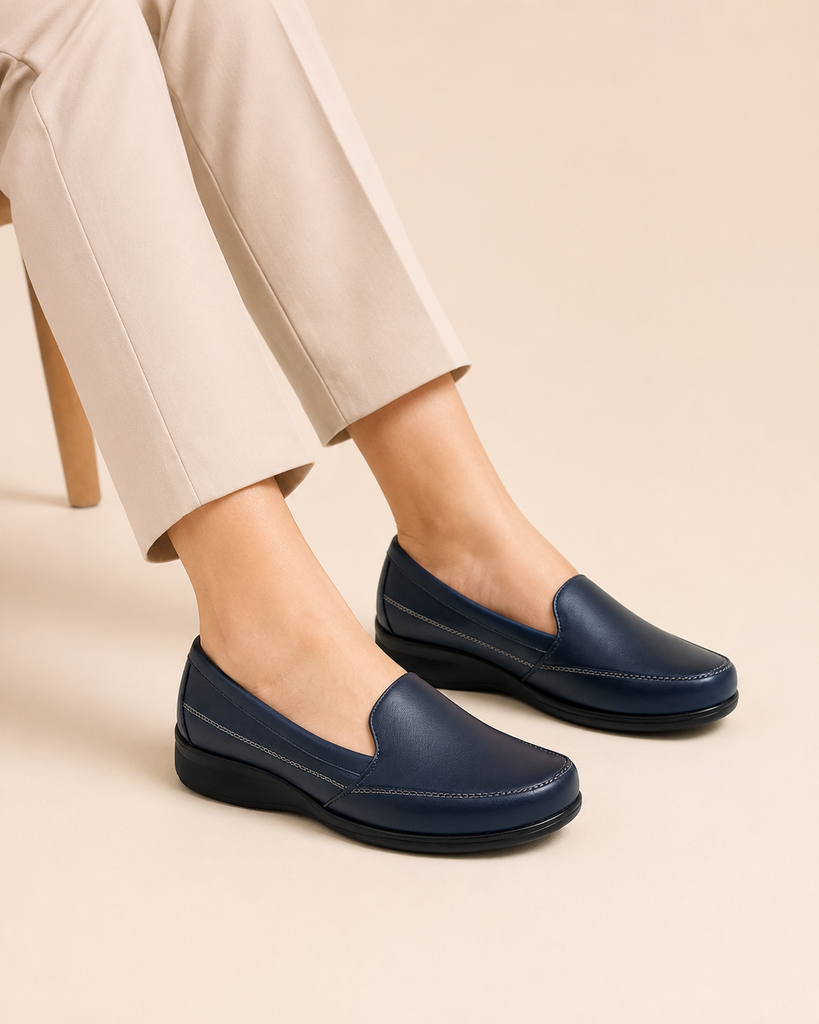 Zapato Confort Tacón Corrido Bajito para Mujer-14 | Marino