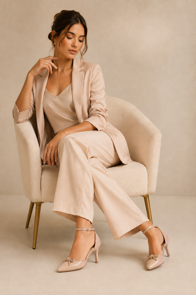 Zapatilla Puntal Elegante Pedrería Tacón Fino Charol Maquillaje-50