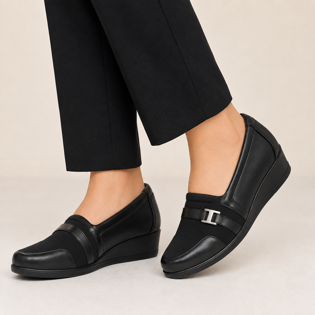 Zapato Confort con Hebilla Bajito para Mujer-15 | Negro