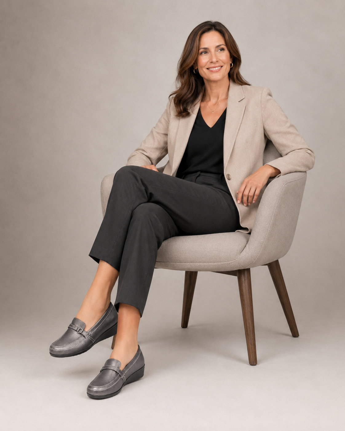 Mocasín de Descanso con Herraje para Mujer | Antimonio — MORO