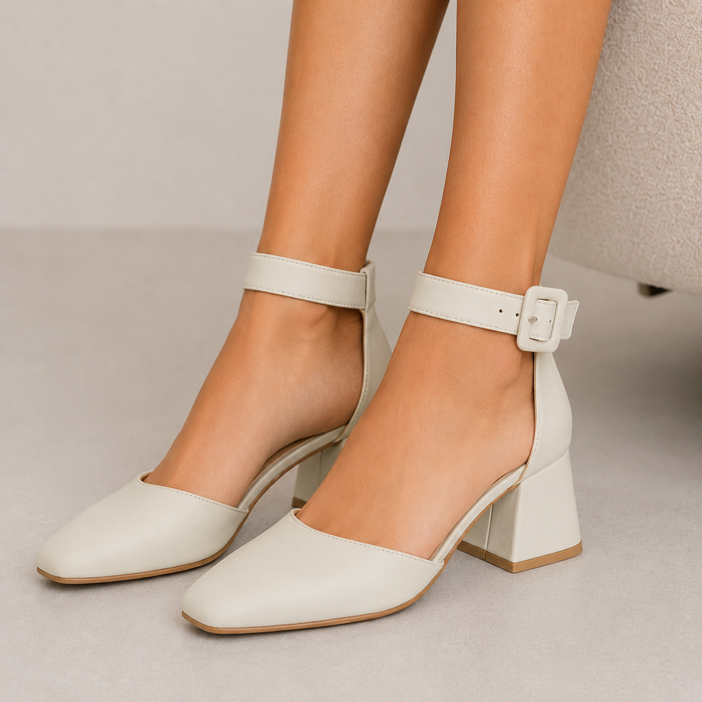 Zapatilla Puntal Básica con Pulsera Ajustable para Mujer-20 | Latte
