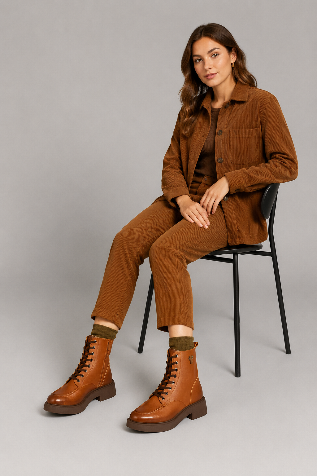 Botas Urban Combat Premium para Mujer | Café