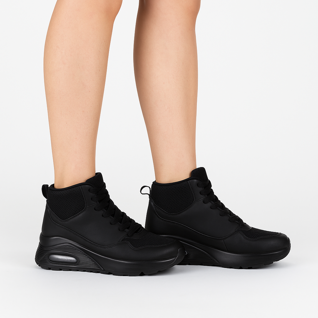 Tenis Botín Casual Deportivo para Mujer | Negro — MORO-44