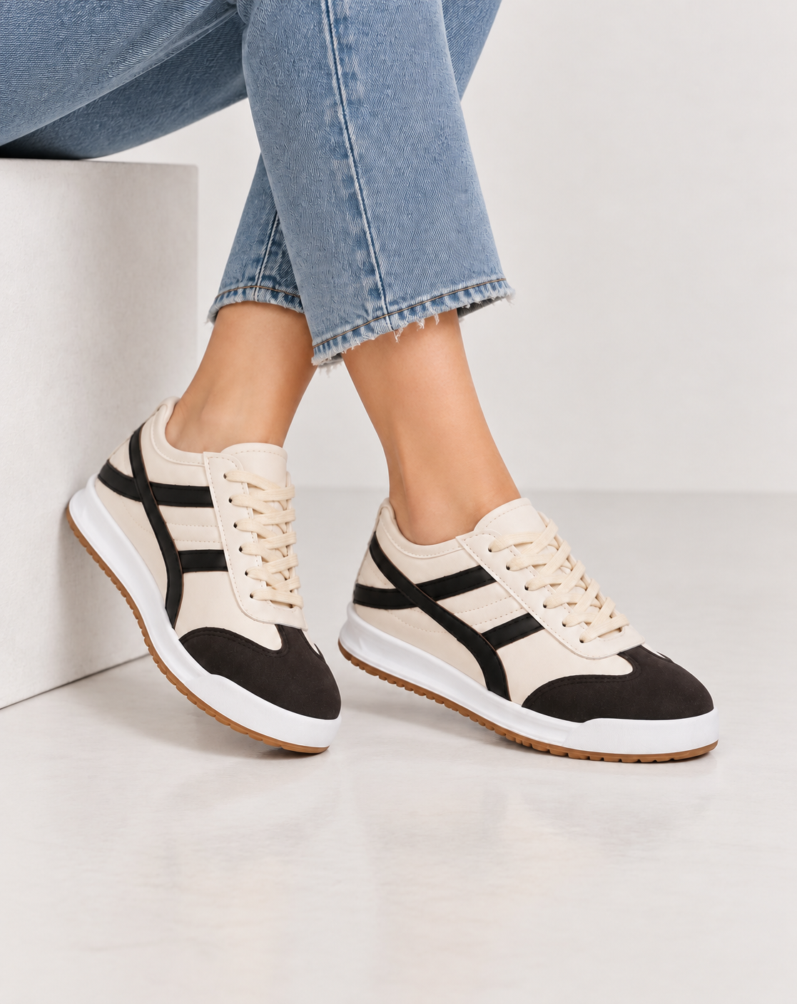 Tenis con Plataforma Corrida para Mujer-| Café/Latte
