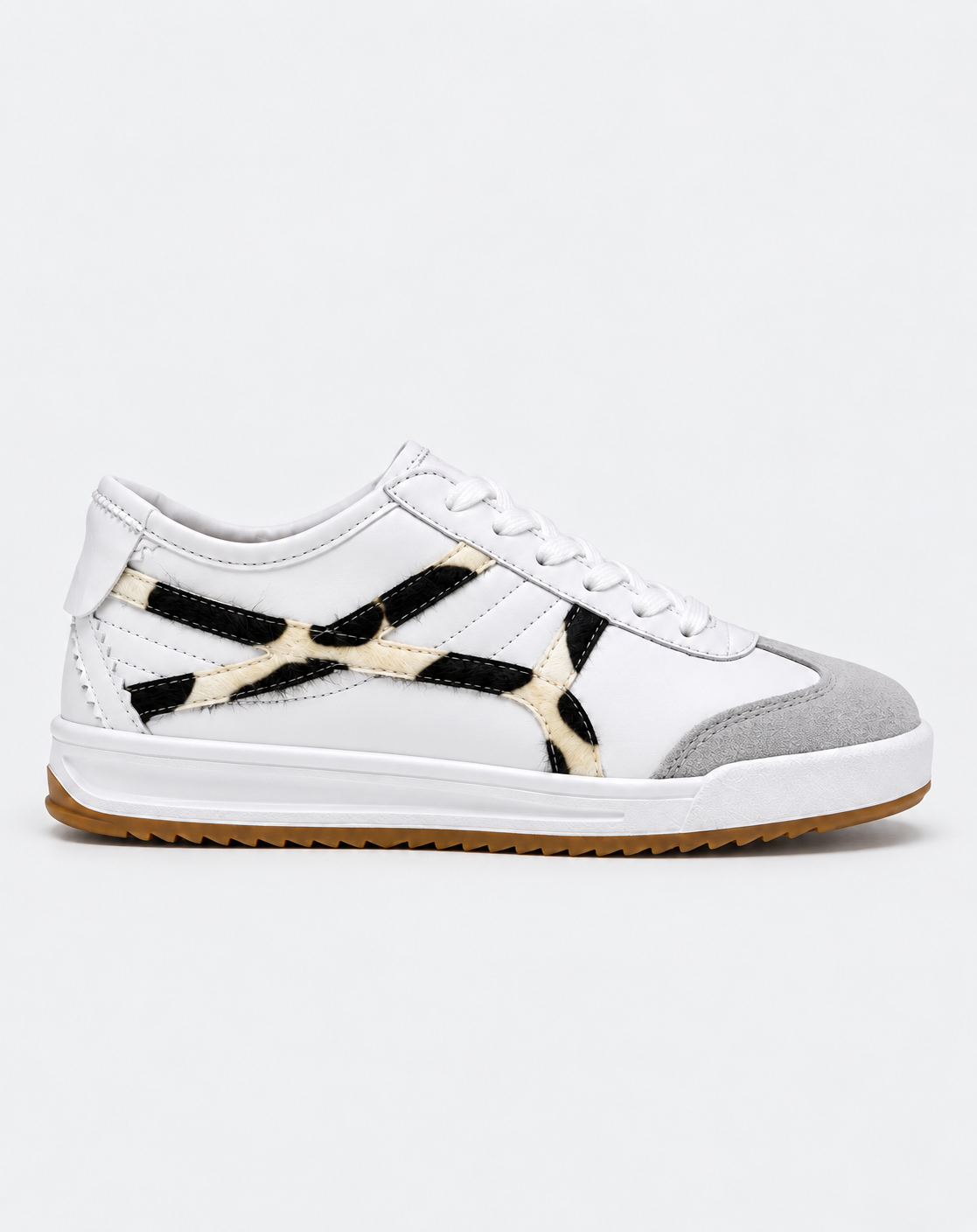 Tenis con Plataforma Corrida para Mujer-| Blanco/Animal print