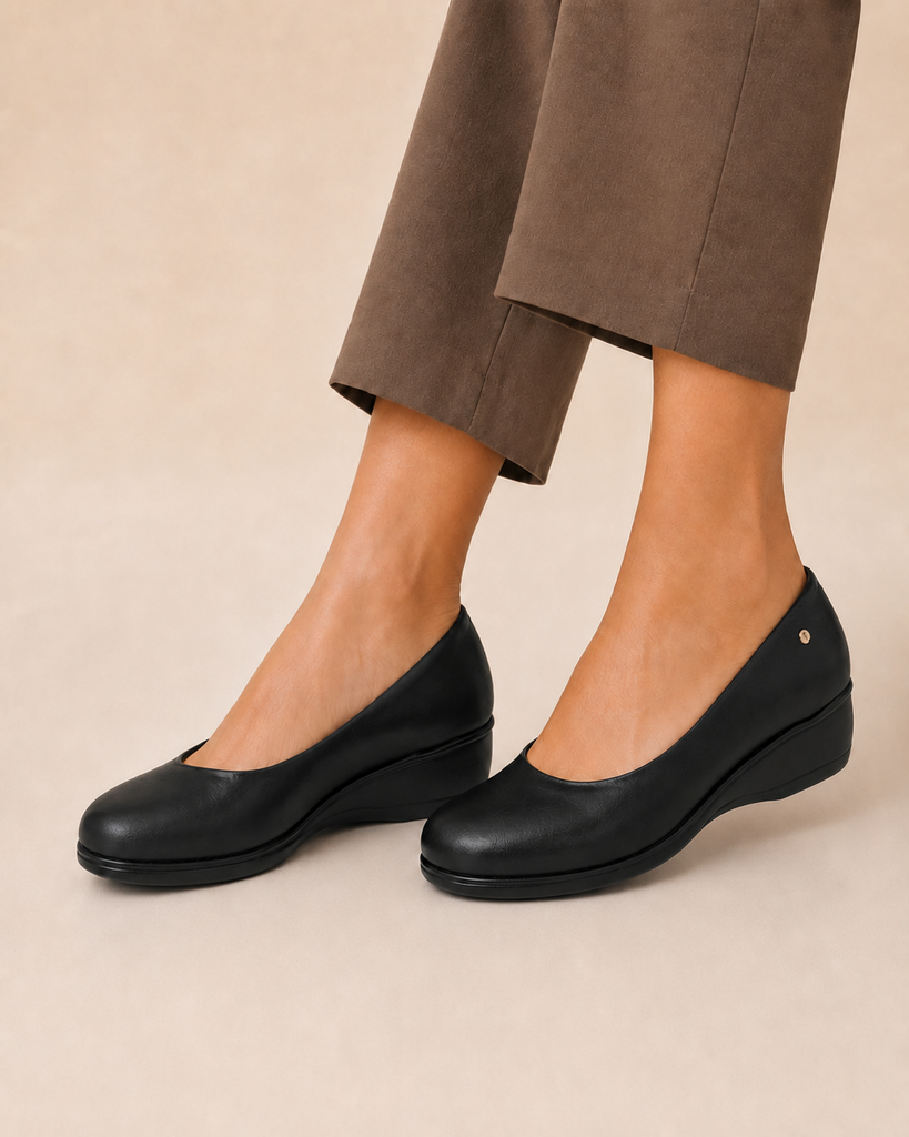 Zapato Confort Tacón Corrido para Mujer-00 | Negro