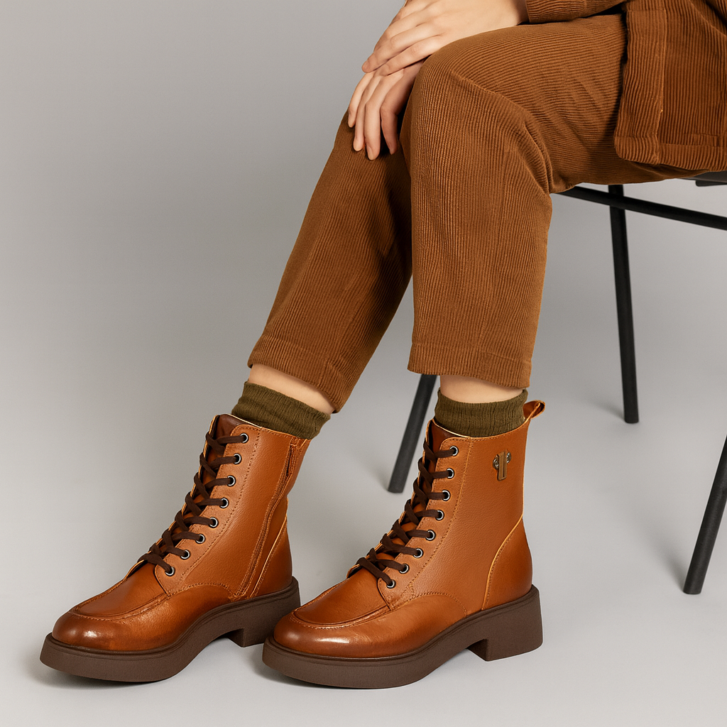 Botas Urban Combat Premium para Mujer | Cafe-08