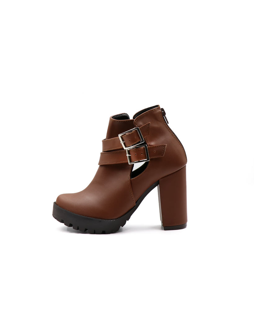 Botin Casual Café Doble Hebilla-10