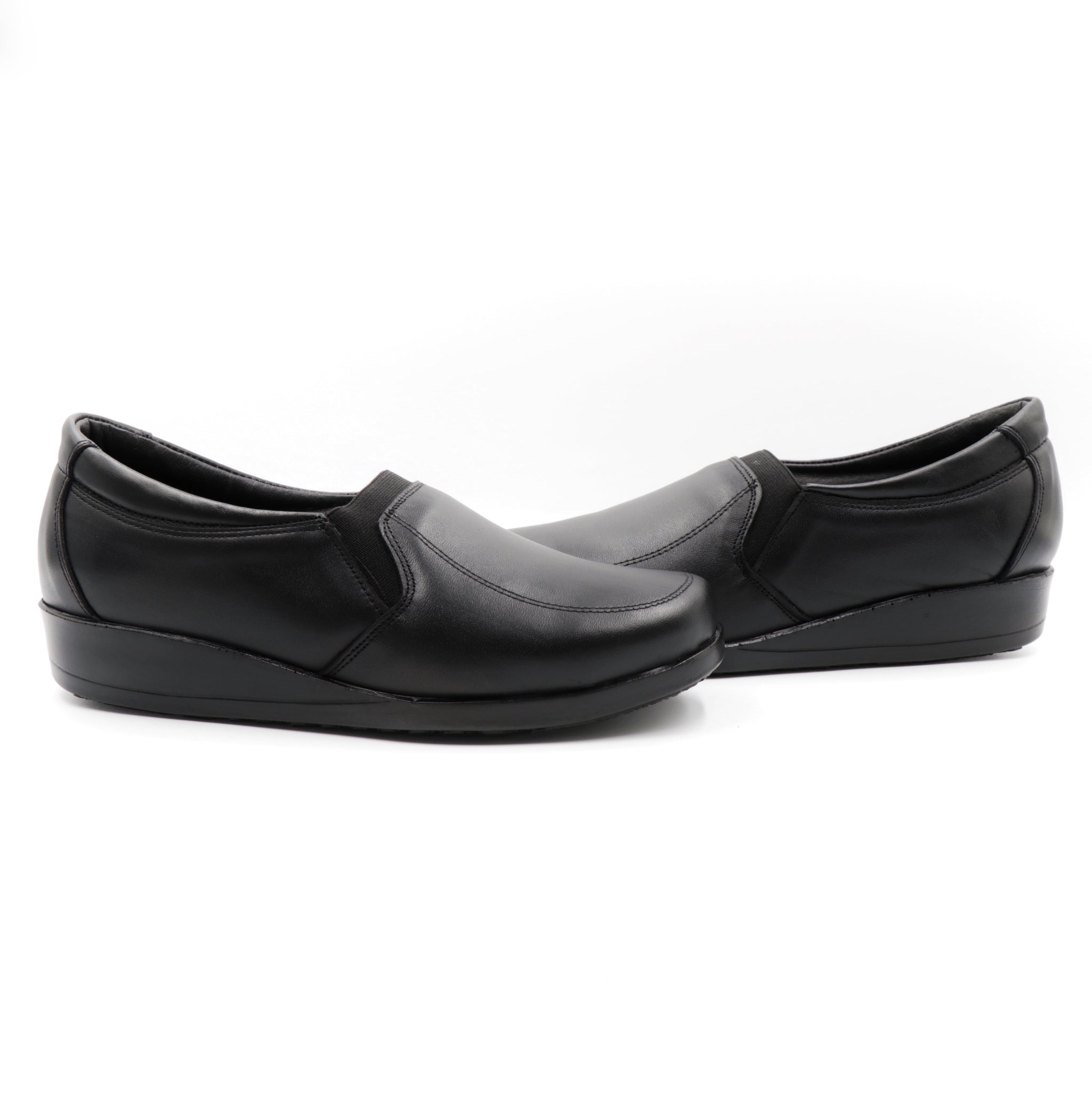 Zapato Confort Con Elástico Negro-60