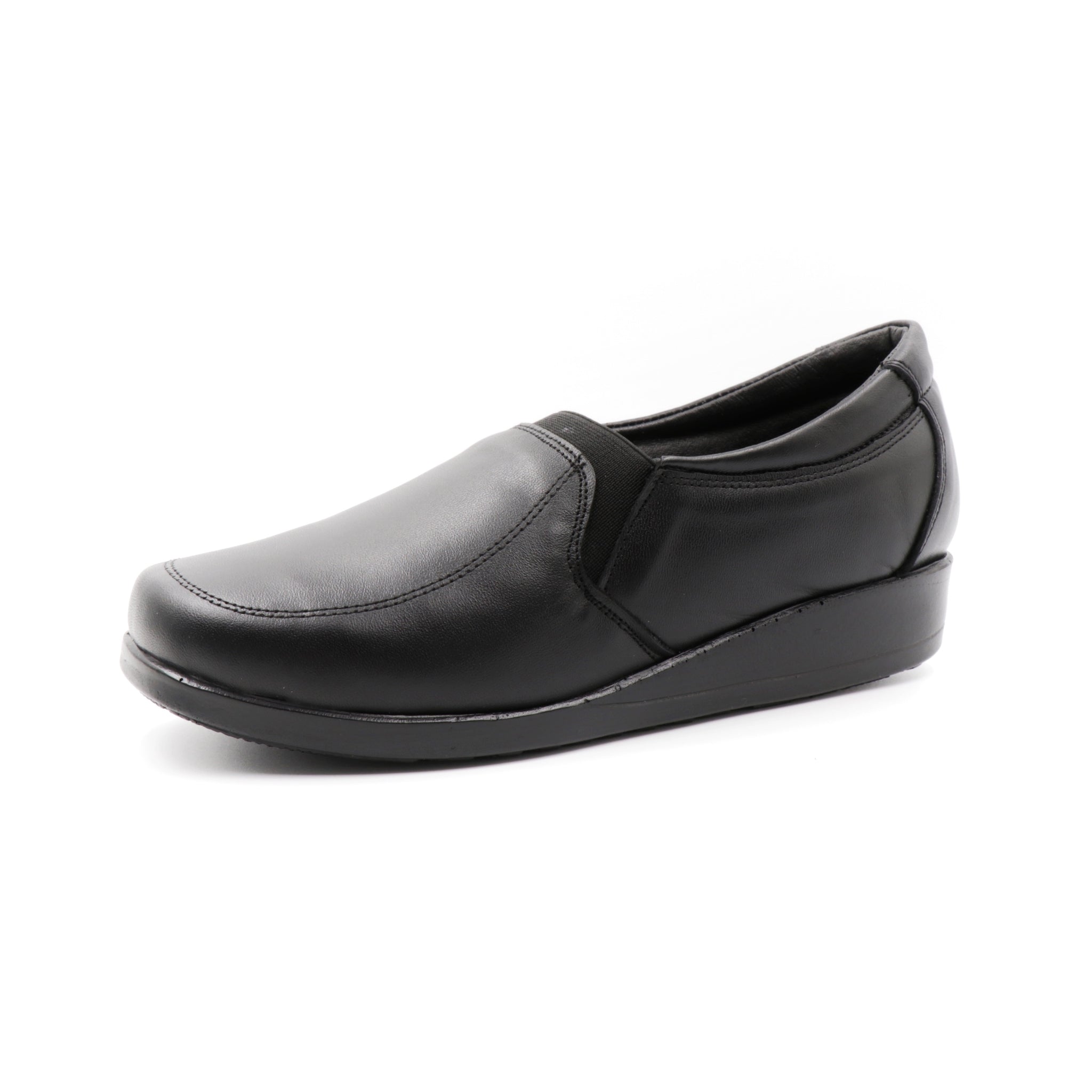 Zapato Confort Con Elástico Negro-60
