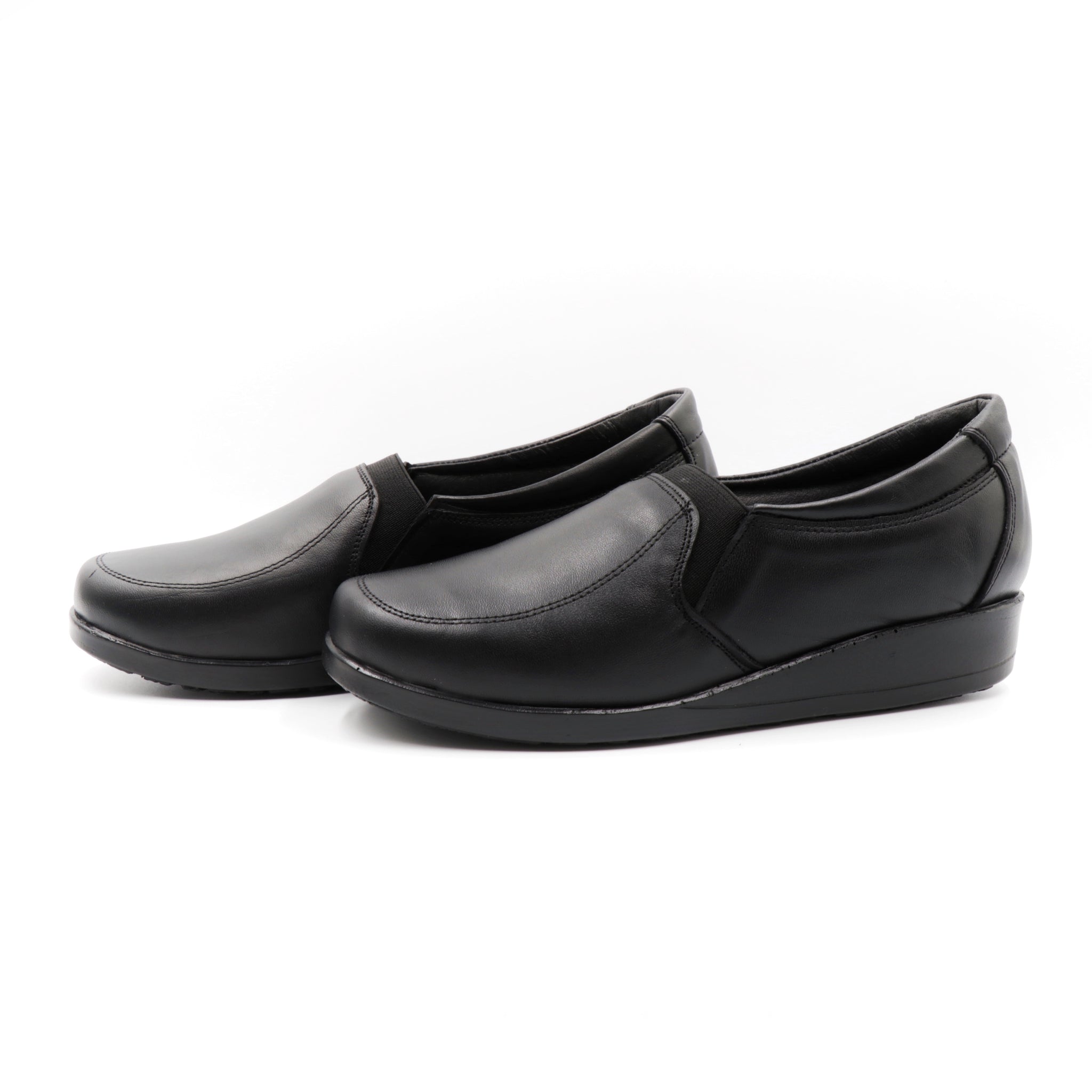 Zapato Confort Con Elástico Negro-60