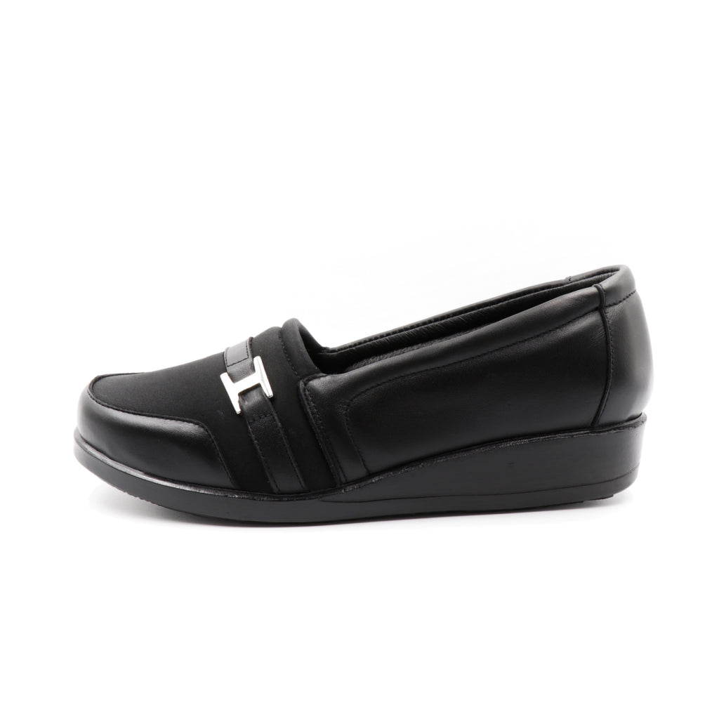 Zapato Confort Cómodo Con Hebilla Bajito Negro-15