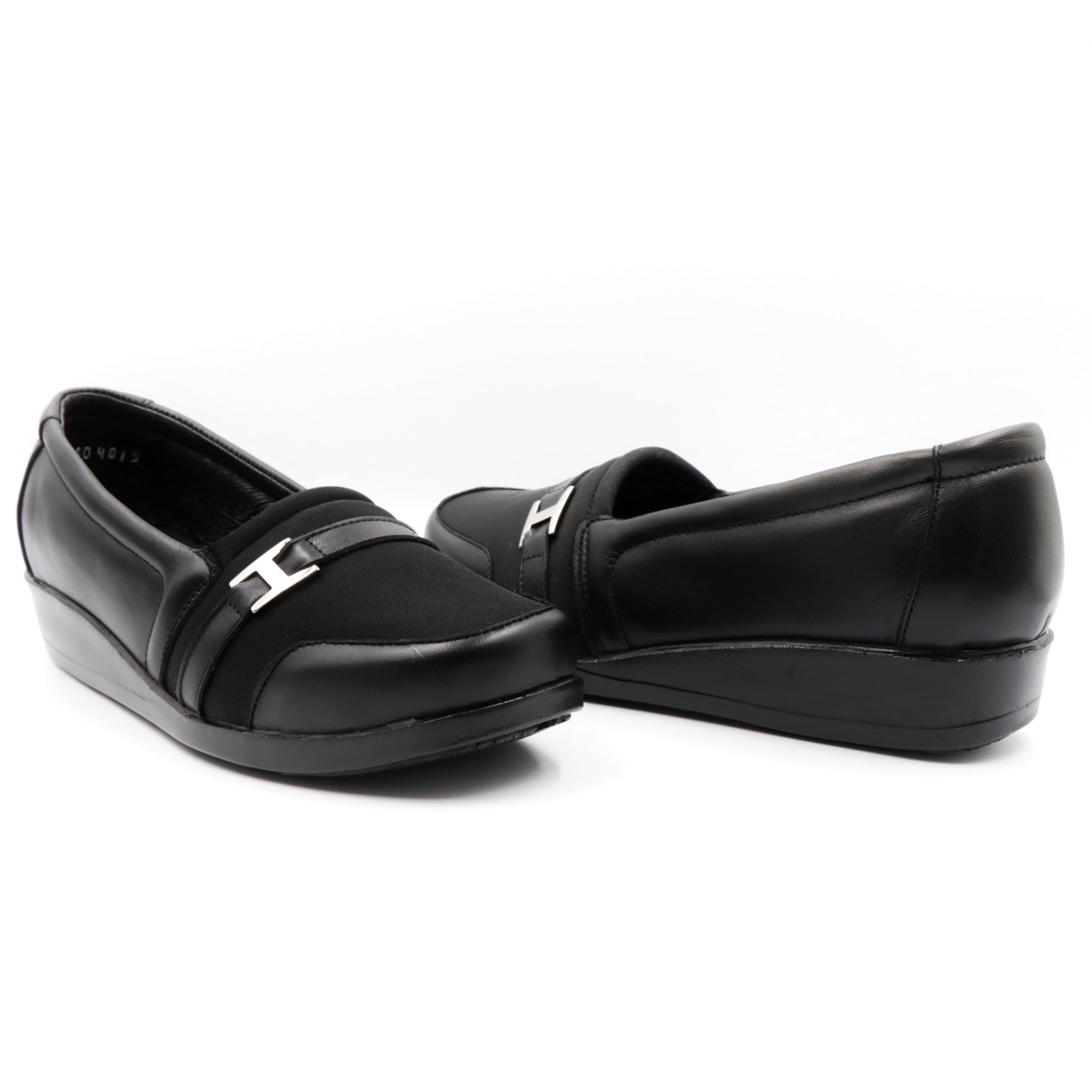Zapato Confort Cómodo Con Hebilla Bajito Negro-15