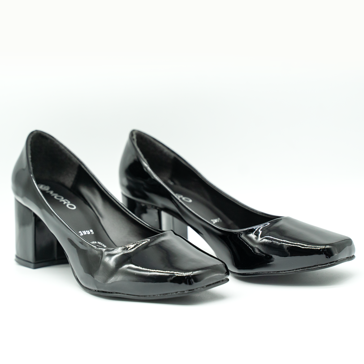 Zapato de charol cuadrado — elegancia, comodidad y estilo atemporal-Ngro-98