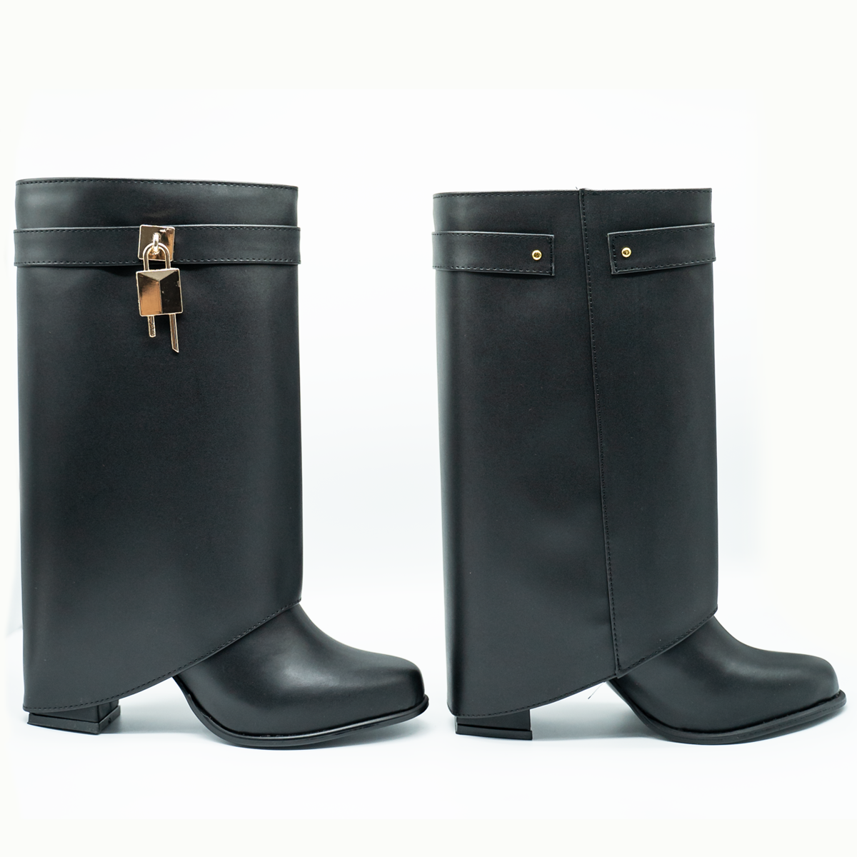 Botas Bajas  con Detalle de Candado-Ngro -38