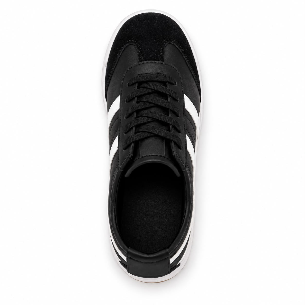 Tenis con Plataforma Corrida para Mujer-| Blanco/Negro