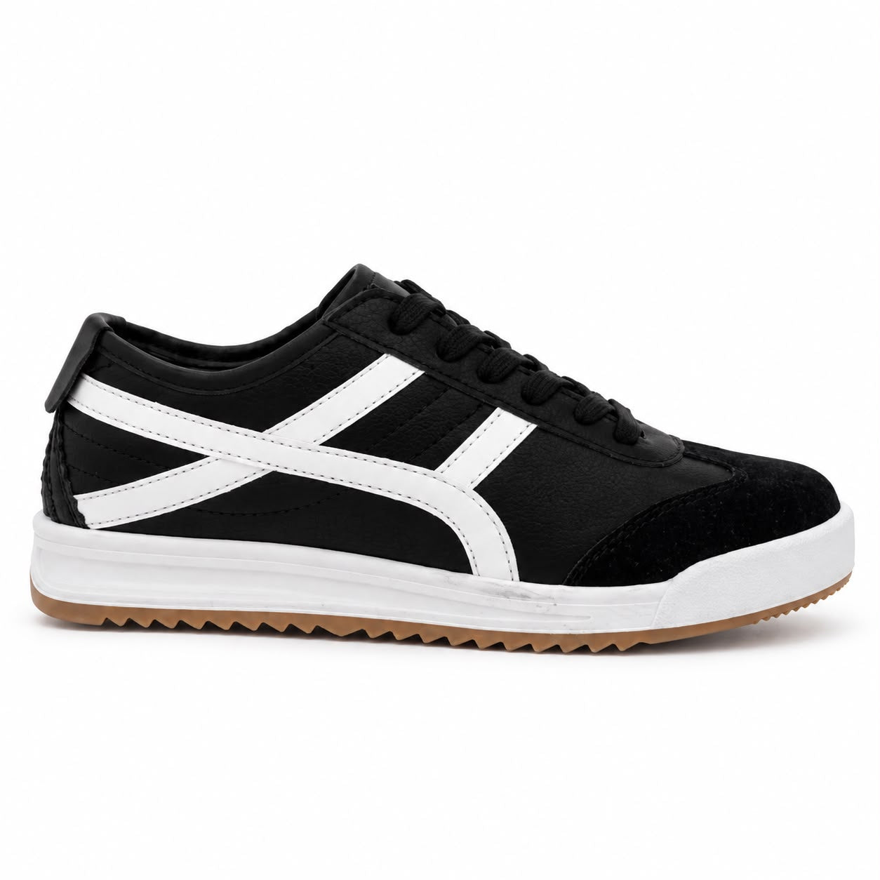Tenis con Plataforma Corrida para Mujer-| Blanco/Negro