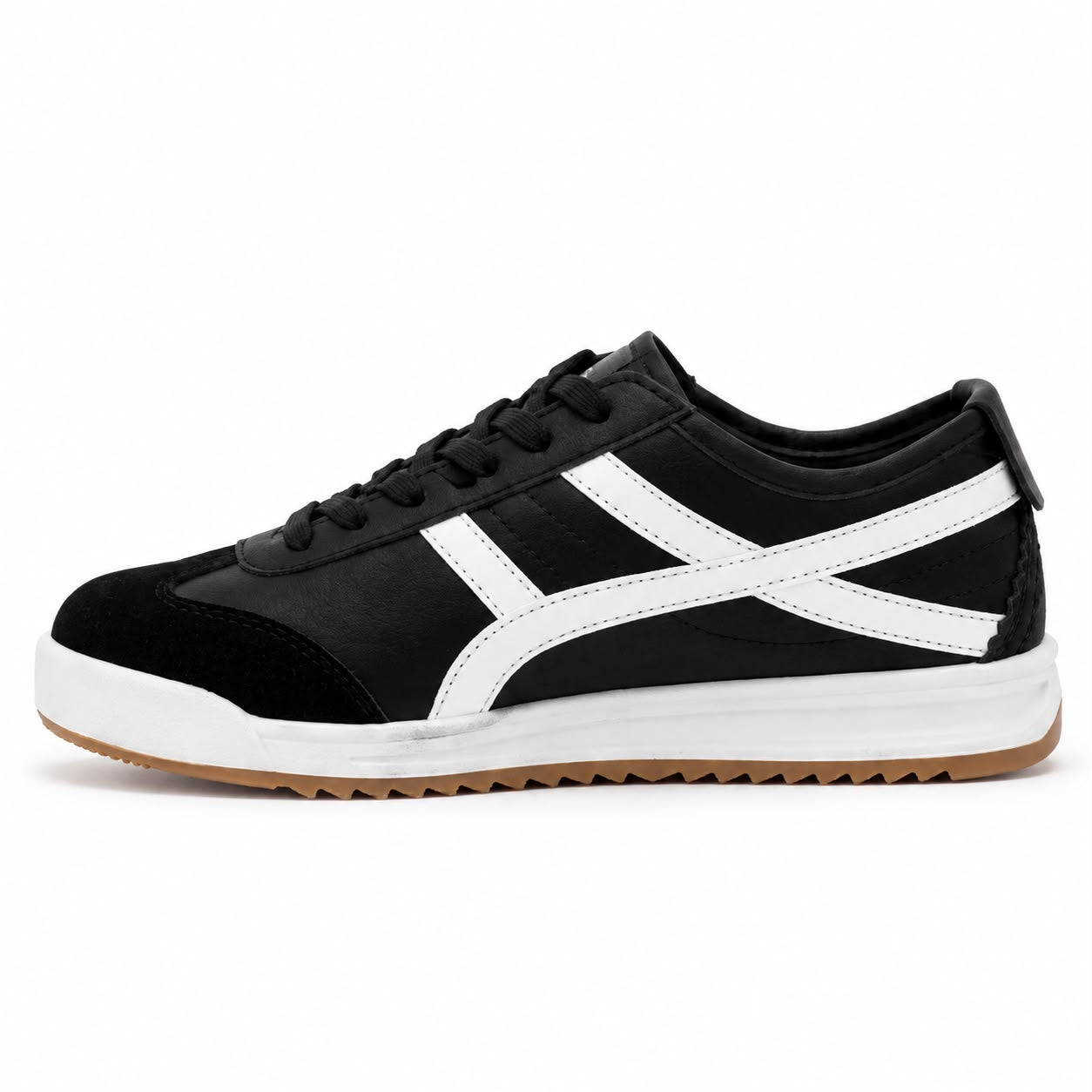 Tenis con Plataforma Corrida para Mujer-| Blanco/Negro
