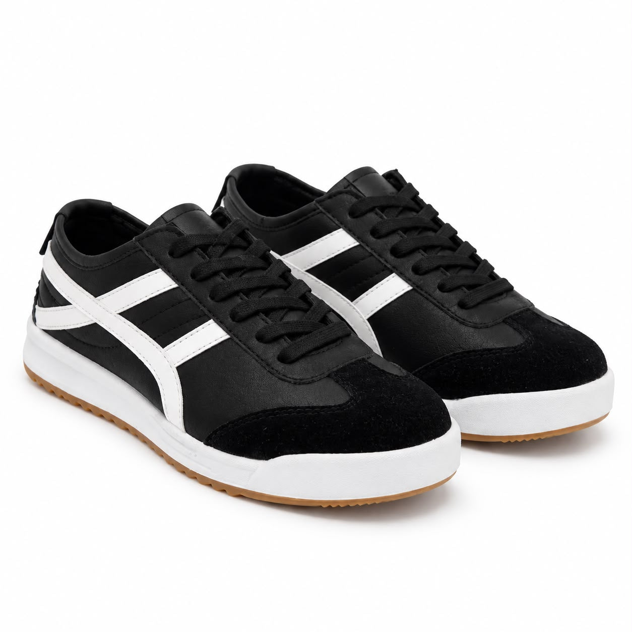 Tenis con Plataforma Corrida para Mujer-| Blanco/Negro