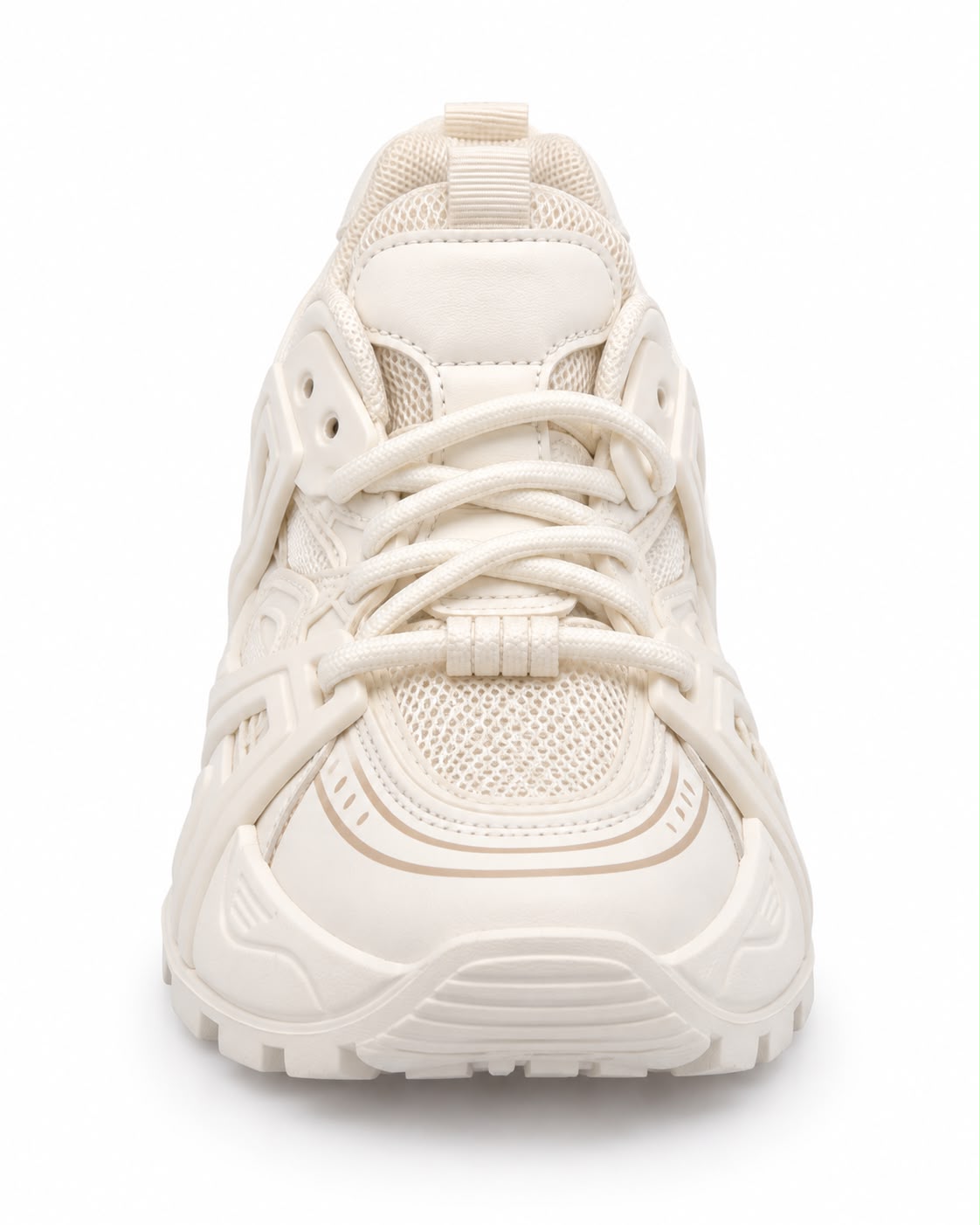 Tenis con Plataforma Corrida Antiderrapante - Latte