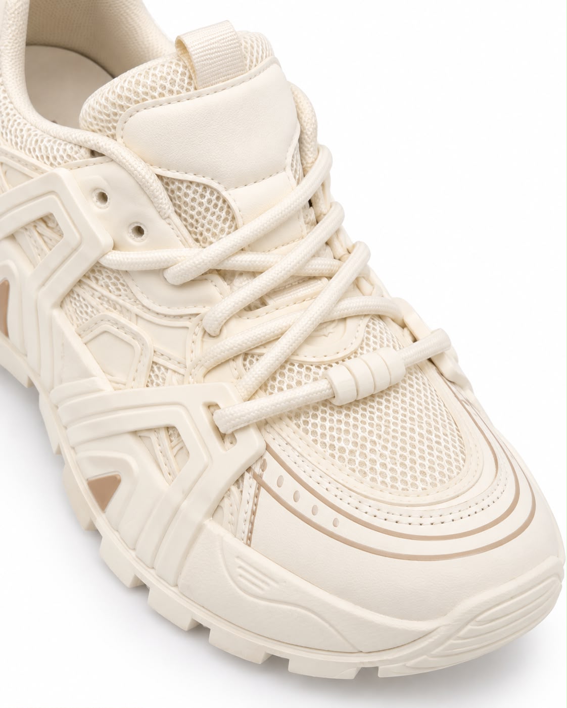Tenis con Plataforma Corrida Antiderrapante - Latte