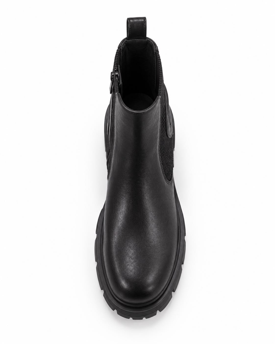 Botín De Plataforma Corrida Con Helastcio 5CM- Negro