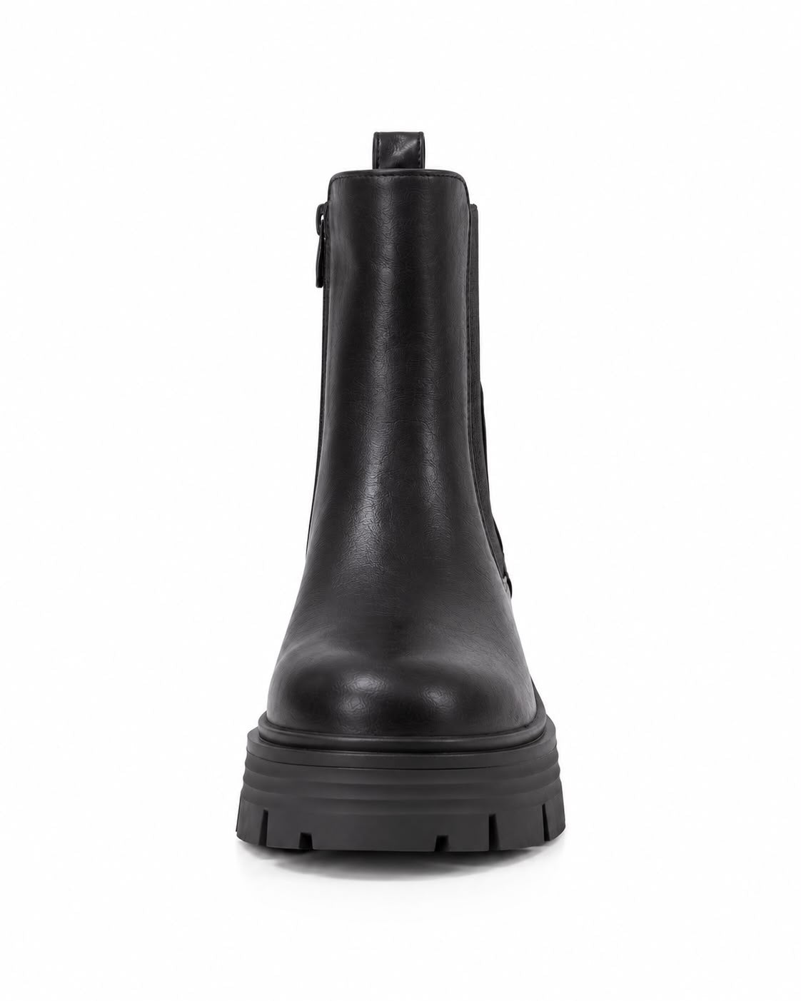 Botín De Plataforma Corrida Con Helastcio 5CM- Negro