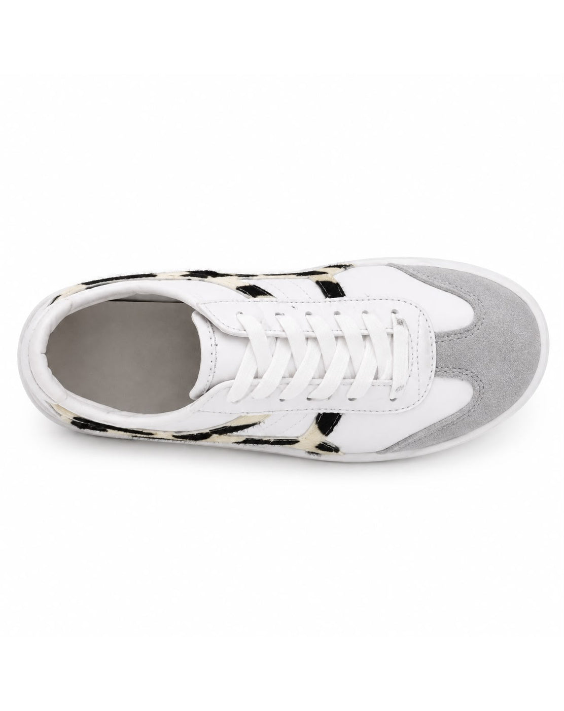 Tenis con Plataforma Corrida para Mujer-| Blanco/Animal print