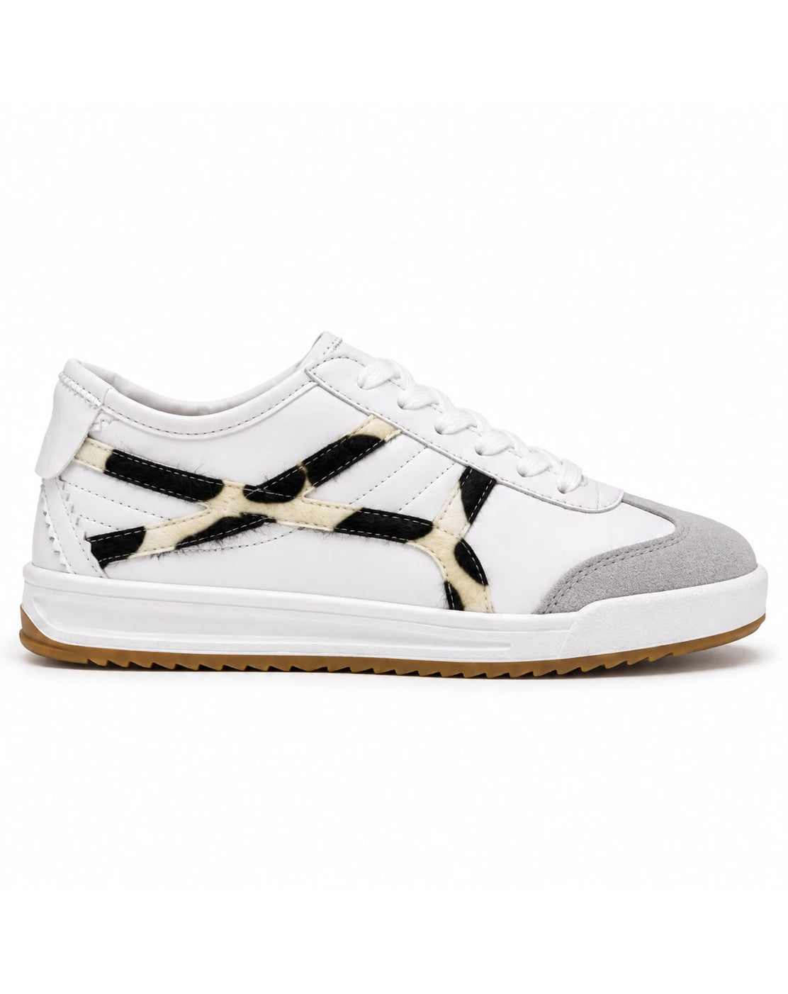 Tenis con Plataforma Corrida para Mujer-| Blanco/Animal print