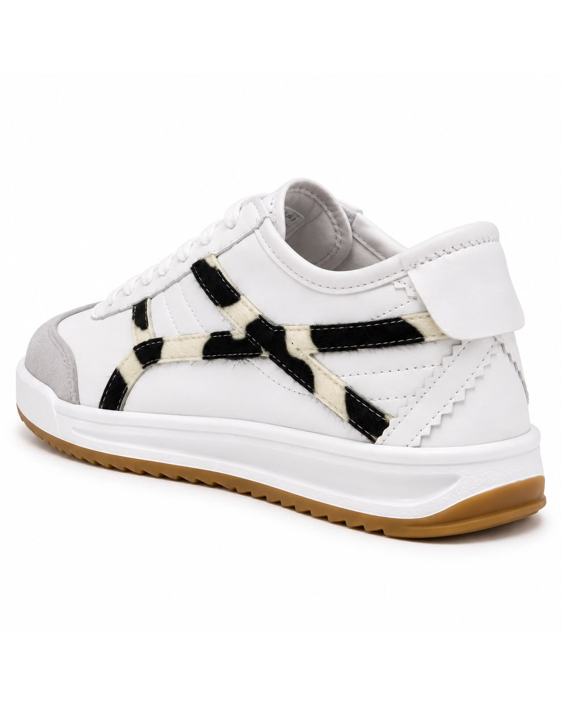 Tenis con Plataforma Corrida para Mujer-| Blanco/Animal print