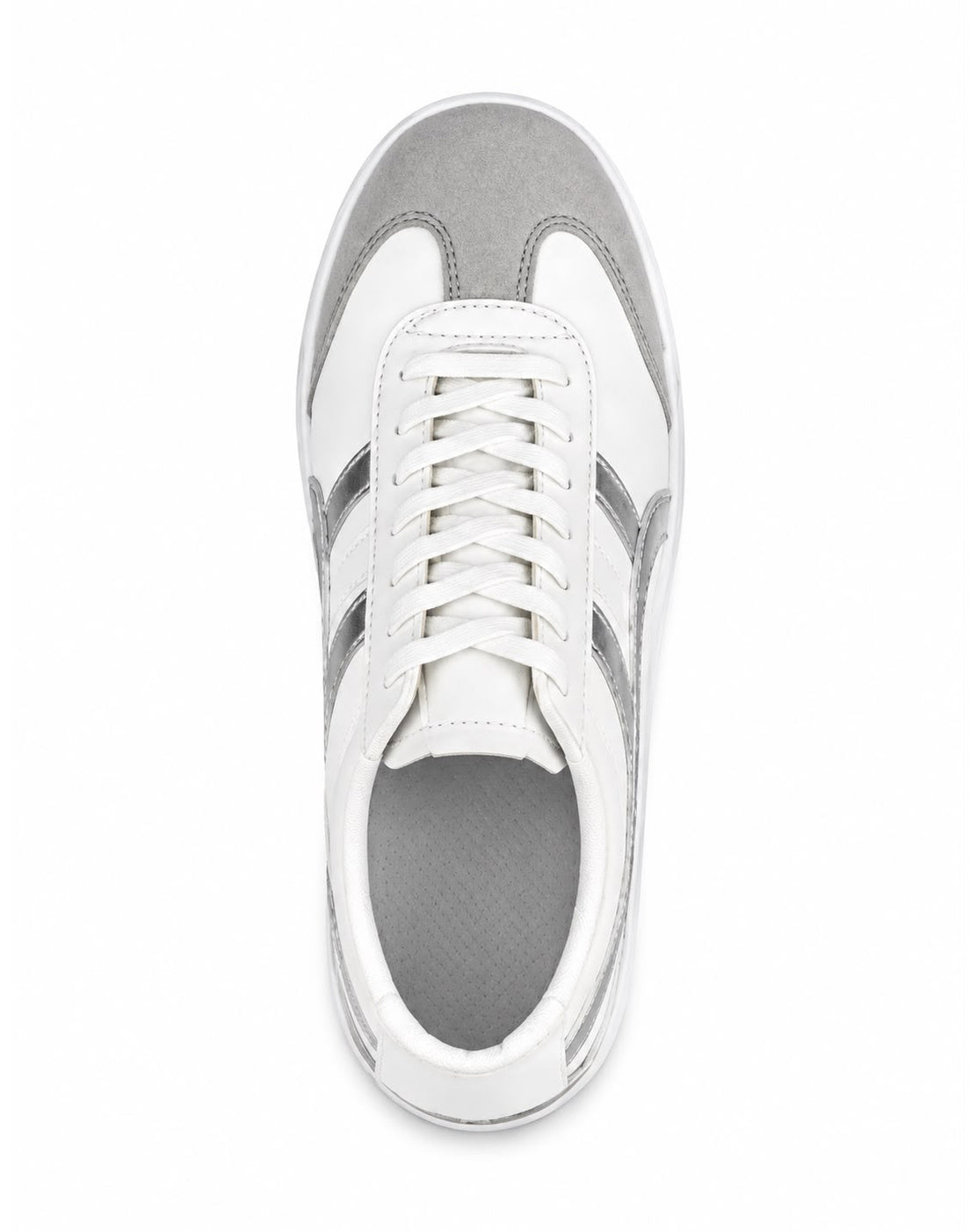 Tenis con Plataforma Corrida para Mujer-| Plateado