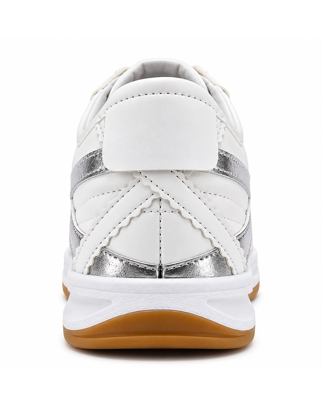 Tenis con Plataforma Corrida para Mujer-| Plateado