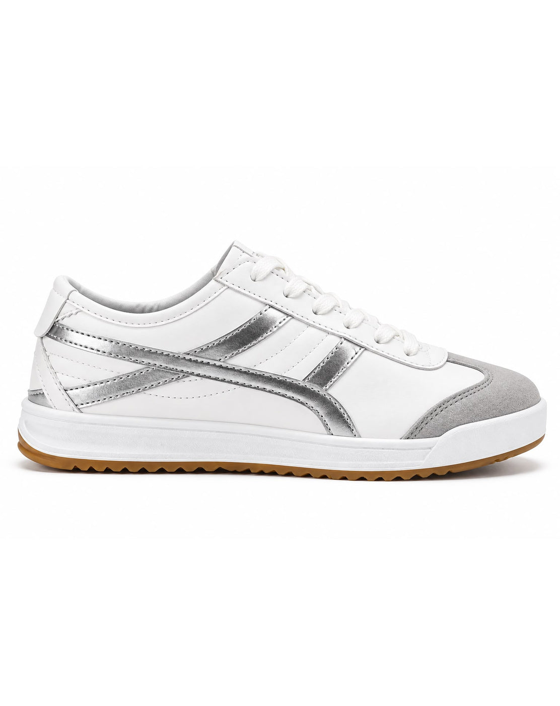 Tenis con Plataforma Corrida para Mujer-| Plateado
