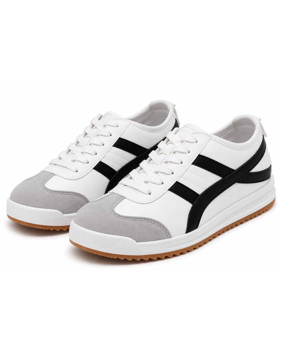 Tenis con Plataforma Corrida para Mujer-| Blanco/Negro