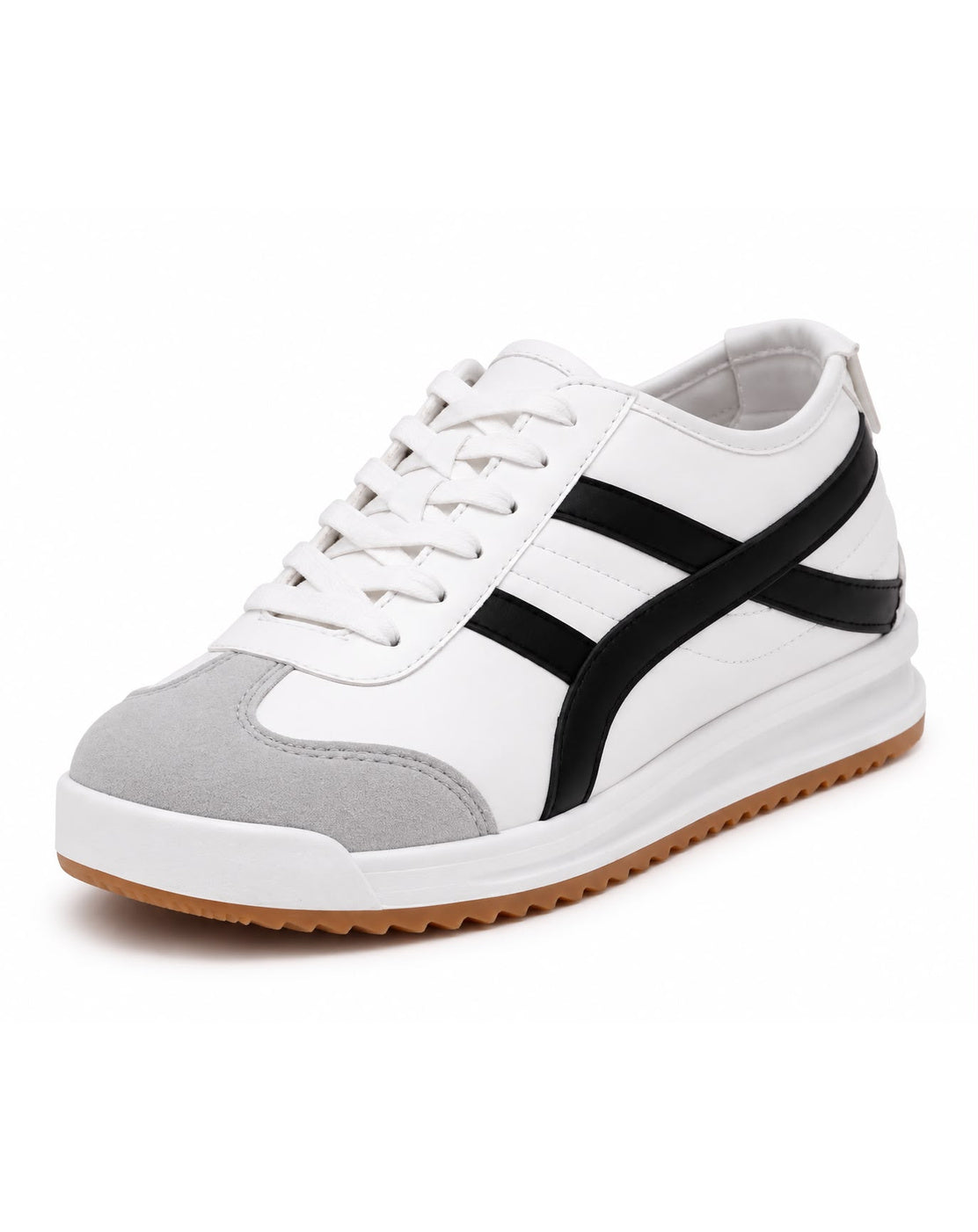 Tenis con Plataforma Corrida para Mujer-| Blanco/Negro