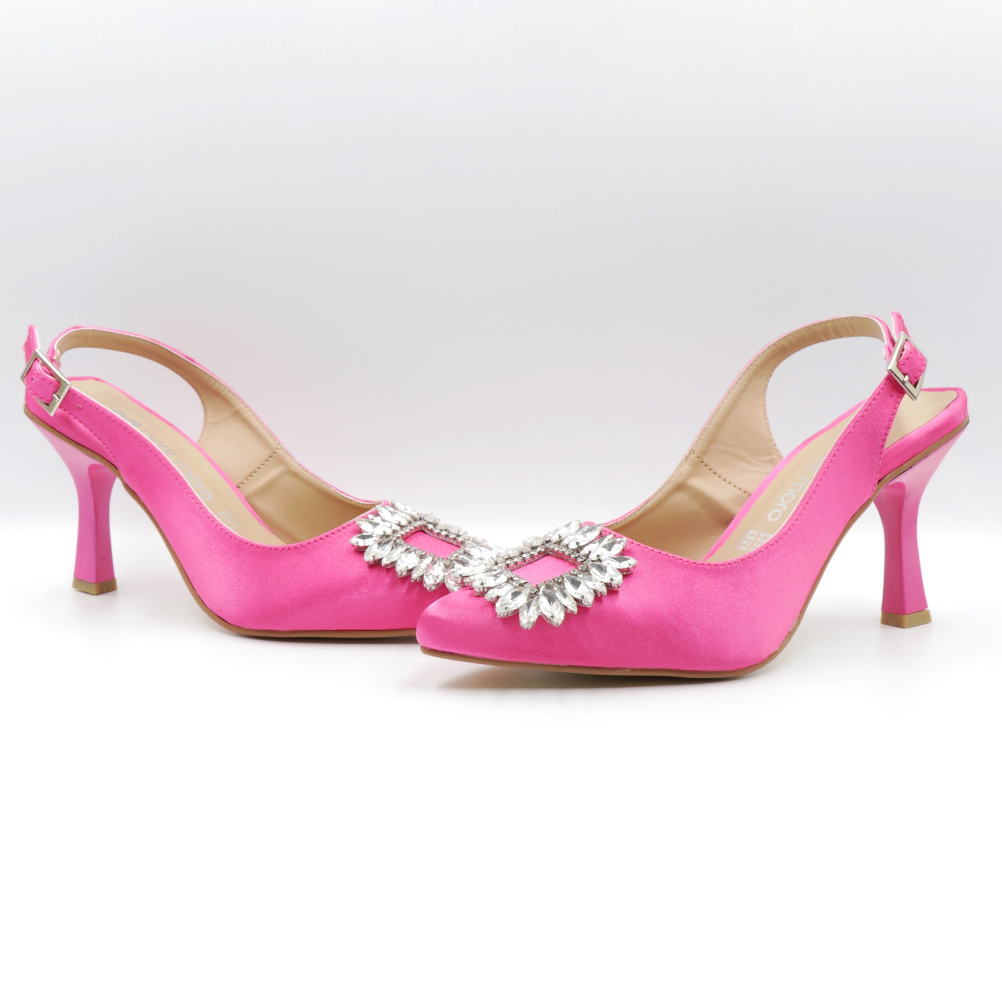 Zapatilla Puntal Elegante Pedrería Rosa Razo-01