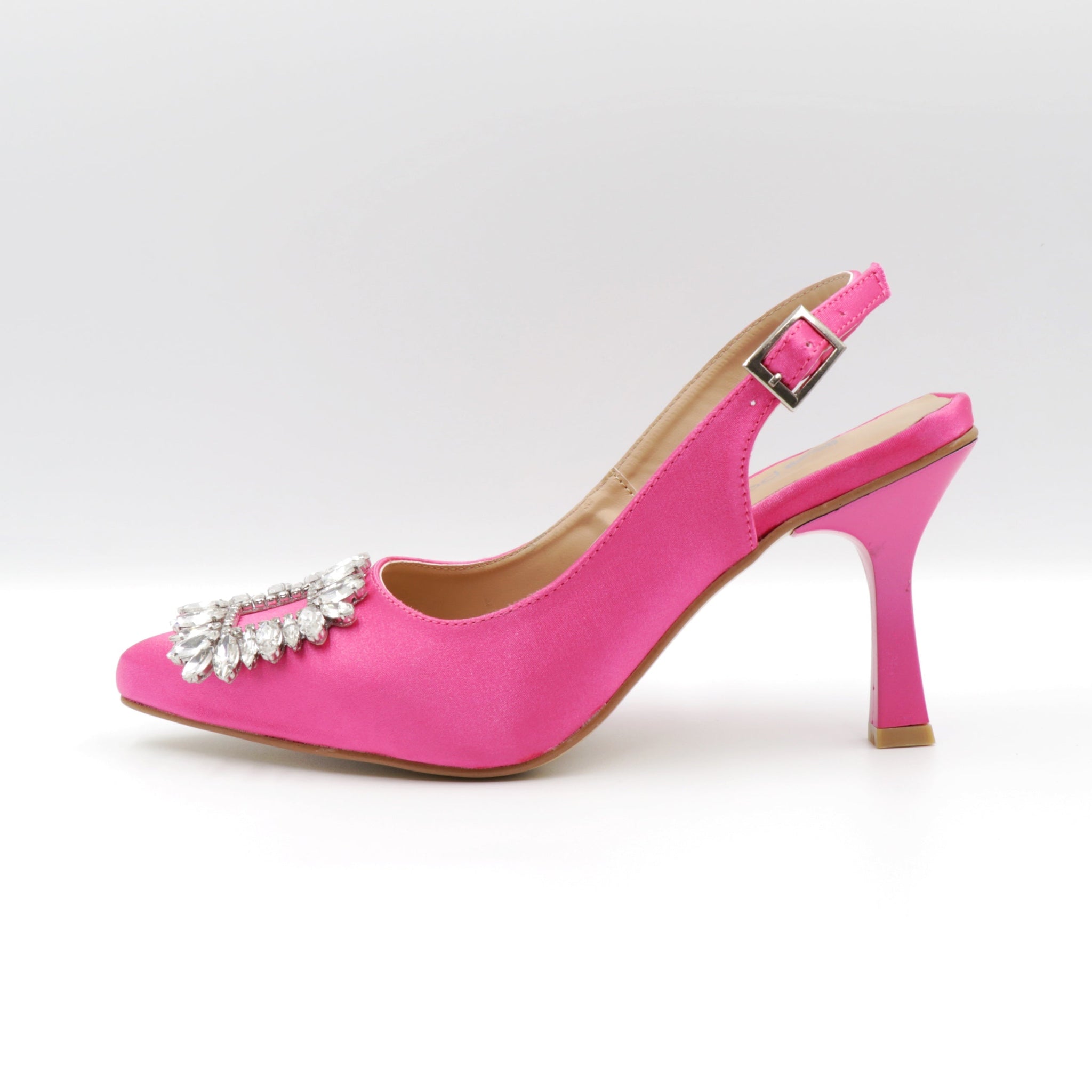 Zapatilla Puntal Elegante Pedrería Rosa Razo-01