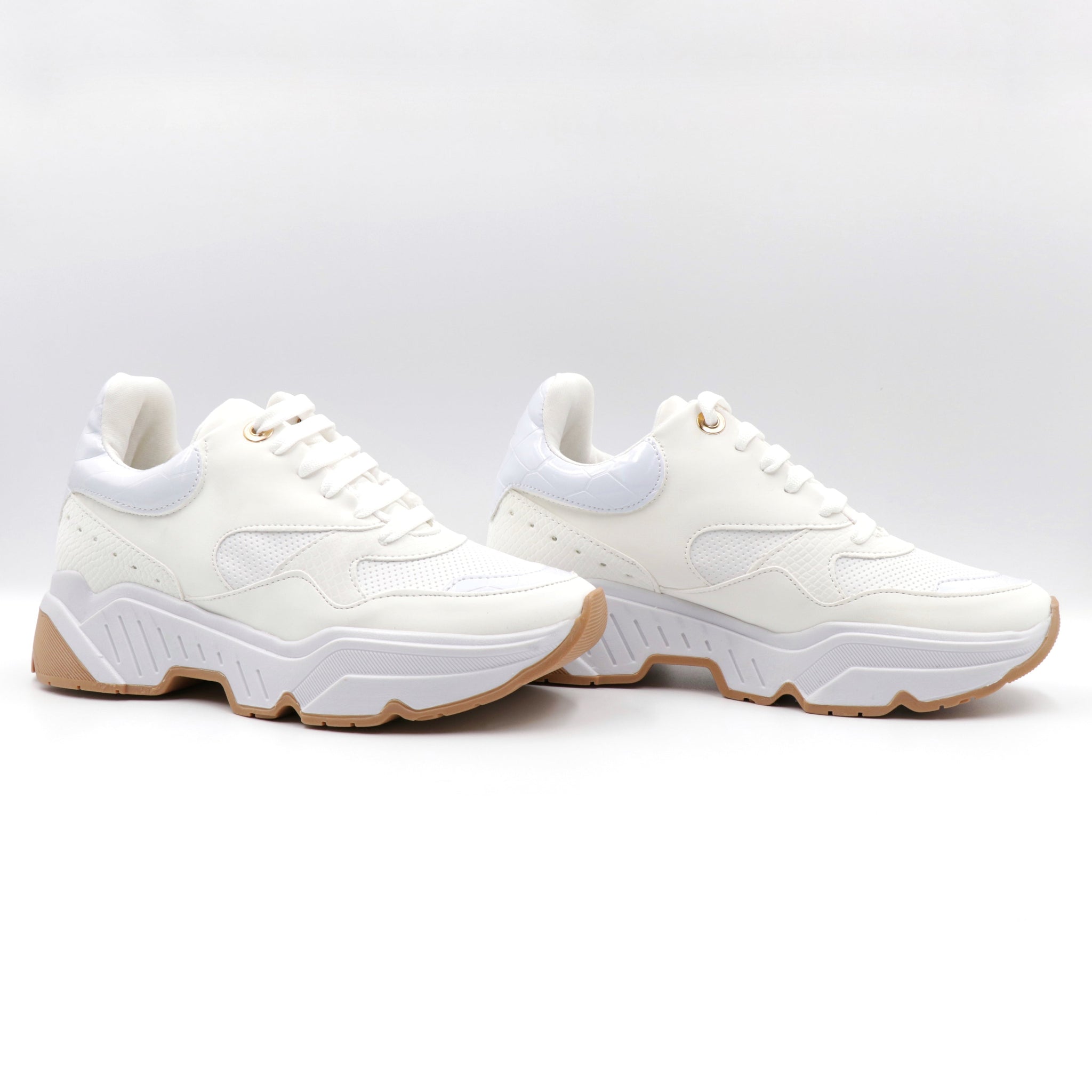 Tenis Casual Básico Blanco Cómodo Suela Bicolor-88